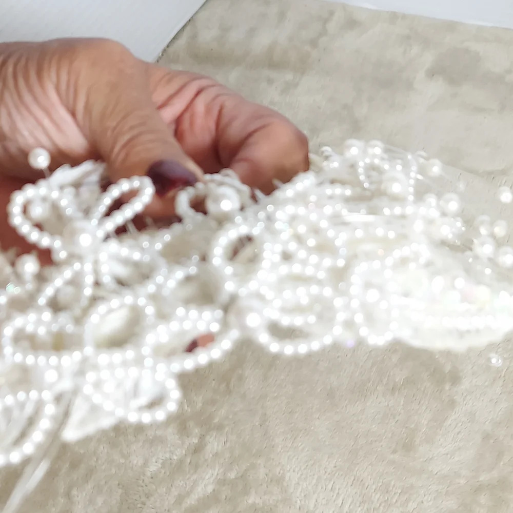 Vintage Jon Bradley Couture Collection Freshwater Pearl Tiara Bridal Headpiece - Picture 11 of 16